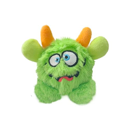 Plush Squeaky Dog Toy Ball, Dental Care, Skin-Friendly and Soft and Relieve Stress,Dog Training Interactive Pet Cute Plush Fashionable Toy Ball (Green,Small) - color: Green, size: Small