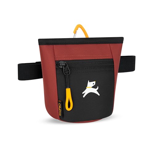OllyDog Goodie Treat Bag, Dog Treat Pouch, Waist Belt Clip for Hands-Free Training, Magnetic Closure, Dog Training and Behavior Aids, Three Ways to Wear (Cider) - color: Cider