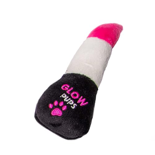 Glow Pups Plush Dog Toy Set, Squeaky Lipstick, Cell Phone and Nail Polish Dog Toys, Crinkle Material, Interactive Fun, Puppy Teething Toys, Pink/Fuchsia (3 Pack) - style: 3 Pack: Lipstick, Cell Phone and Nail Polish Dog Toys