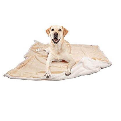 Dog Blankets for Large Dogs, Soft Fluffy Fleece Pet Blankets for Couch, Sofa, Dog Beds, Car Seats, Creat, Washable, 50x60 inches, Beige - color: Latte