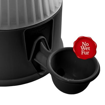 Pet Water Dispenser for Dogs and Cats, 67.6 oz – Gravity-Fed Water Bowl for Clean Drinking, Prevents Wet Fur, BPA-Free Polypropylene, Vida Mansa (Clear Black) - color: Clear Black