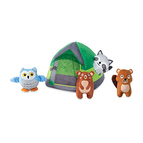 Fringe Studio Hide & Seek Burrow Plush Dog Toy Set, Happy Campers(289216), Multicolored - color: Happy Campers