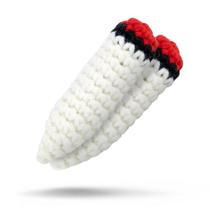 LIT LABS Catnip Doobies Toy Kittie J's Pre-Rolled Cone Form 3 inches Long - Handmade Crocheted - Entertain Your Cat with Hilarious Cartoon J's: Perfect Cat Gift, Comes in a 2-Pack - style: 2 Pack - Crocheted