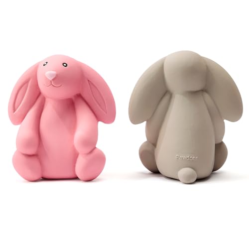 Squeaky Dog Toys for Medium Dogs, Soft Latex Bunny Squeaky Dog Ball, Cute Funny Squeak Rabbit Pet Toys - color: Rabbit - 3 Pack, size: Medium
