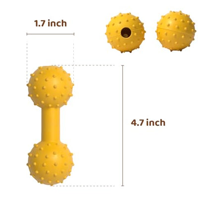 Pup's Pick Dog Chew Toy with Bell - Squeaky Chew Toys for Aggressive Chewers, Natural Rubber Puppy Chew Toys for Teething, Medium and Small Breeds Indestructible Dog Toy, Teething Toys for Puppies