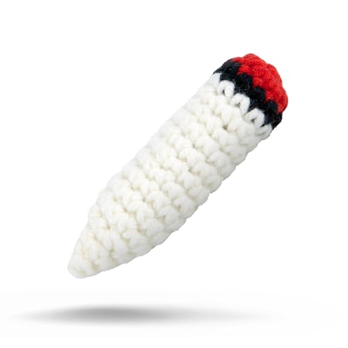 LIT LABS Kittie Doobs - Catnip Joints for Cats - Safe, Durable, and Hilarious Cat Toys - style: Single - Crocheted