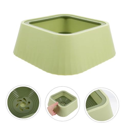 YARNOW Pet Water Bowl Floating Mechanism Spill Drinking Bowl for Small Pets Plastic Design Encourages Hydration Easy to - color: Green