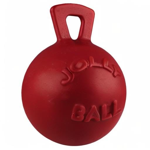 Jolly Pets Tug-n-Toss Dog Toy Ball with Handle, 10" XL, Red - color: Red, size: XL (10 in)