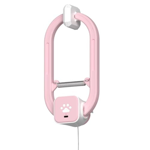 Rechargeable Electric Cat Teaser – Interactive Door Clip Teaser for Cats, 2 Motion Modes (360° Spin & Irregular Jumping), Smart Auto Cat Toy for Exercise & Fun (No Remote)(Pink) - color: Pink