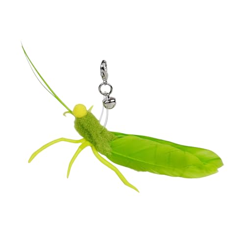 TTcat Feather Toys, 3 Pcs Simulation Insects Grasshopper Refills, Cat Toys Replacement Feathers for Cat Kitten Wand. - color: 3Pcs (Grasshoppers)