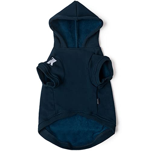 Dog Hoodie Fleece Puppy Clothes Warm Sweater with Hat for Small Dogs Cat Hooded Shirt Kitten Pet Basic Hoodies Sweatshirt with Pocket Doggie Soft Winter Coat Apparel (Blue; S) - color: Blue, size: S-(2~7lb) | Chest(~13")