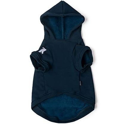 Dog Hoodie Fleece Puppy Clothes Warm Sweater with Hat for Small Dogs Cat Hooded Shirt Kitten Pet Basic Hoodies Sweatshirt with Pocket Doggie Soft Winter Coat Apparel (Blue; S) - color: Blue, size: S-(2~7lb) | Chest(~13")
