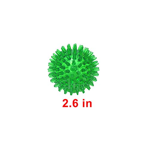 Jalousie Dog Squeaky Toys Value Set Non-Toxic Squeaky Balls Toss Fetch TPR Rubber Puppy Toys Spikey Dog Chew Toy for Small Medium Breed Pet Toys for Puppy (6 Pack Spiky Ball) - color: 6 Pack Spiky Ball
