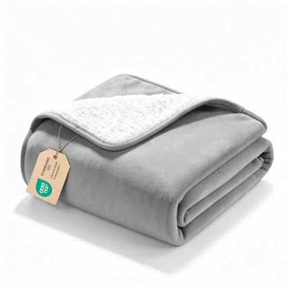 gogobunny Waterproof Bed Blanket, Reversible Sherpa Fleece Throw Blanket for Dog Puppy Cat, Furniture Cover Protects Bed Couch Sofa from Liquid Pee and Pet Fur (Grey, 25x35 inches) - color: Grey, size: 25x35 inches