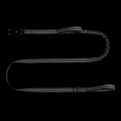 ICEFANG Tactical Dog Leash,K9 Training Walking Bungee Lead with 2 Control Handle,Heavy Duty Quick Release Metal Clasp,for Medium Large Breed (Reflective Grey, 6 FT) - color: Reflective Grey, size: 6 FT