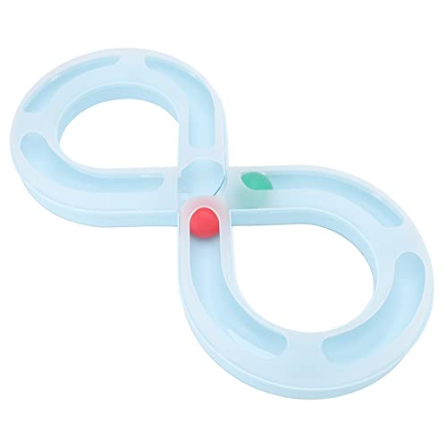 Cat Toys, Cat Tray Toys Kitten Turntable Figure 8 Shaped Cat Turntable Track Ball Toy, Interesting Turntable Kitten Ball Track Toy for Pet Cat Interactive Entertainment