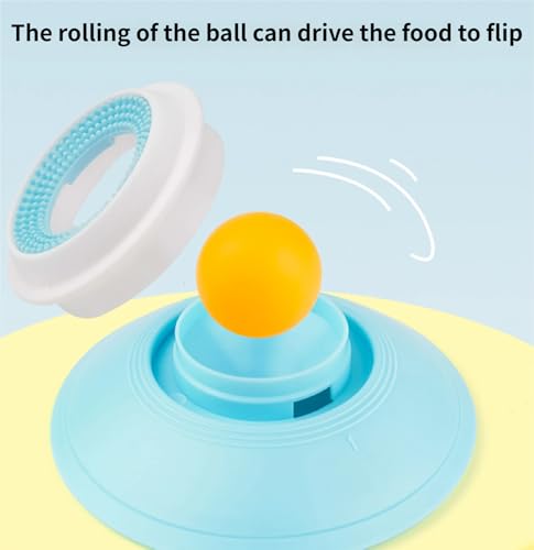 Slow Feeder Cat Bowl, Cat Food Bowl with Cat Lick Ball, Licking A Ball Add More Fun Bowl, Cat Slow Feeder Bowl, Slow Down Eating Speed and Add More Fun for Your Cats. - color: W*3PCS