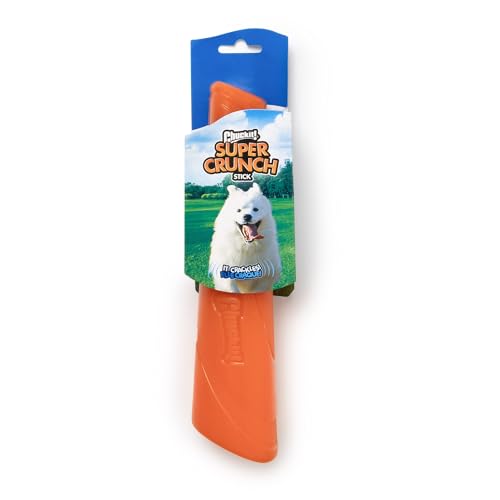 Chuckit! Super Crunch Fetch Stick Dog Toy - Durable TPR Material, Enticing Crunch Sounds, Compatible with Medium and Large Dogs, Mentally and Physically Engaging - 9.2 inches, for Breeds 20-100 lbs - style: Super Crunch Stick