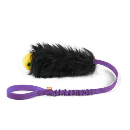 Dog Rope Toy,Dog Bungee Chaser Toy 100% Sheepskin,Sheep Smell Tug Toy for All Breeds (Purple, with Rubber Ball) - color: Purple, size: With Rubber Ball