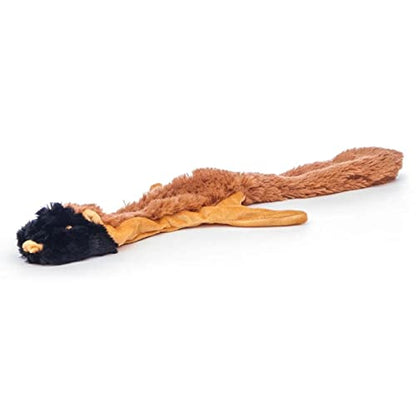 Jeffers Pet Thinnies Unstuffed Plush Dog Toy with Rope & Squeaker – 21" Chipmunk, Flat Stuffing Free Chew Toy for Dogs & Puppies – Soft, Durable, Interactive Play, Fetch, Tug, Training, Teething - color: Chipmunk