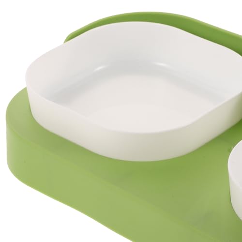 HEMOTON Cat and Dog Feeding Bowl Set Nonslip Plastic Pet Food and Water Bowls for Cats and Puppies Spill-Resistant Feeder for Home Use