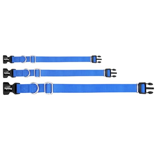 Medium Dog Collar, Blue:Heavy-Duty Quick-Release Nylon Buckle, Adjustable & Durable, Cute Dog Collar (Medium, Bright Blue) - color: Bright Blue, size: Medium