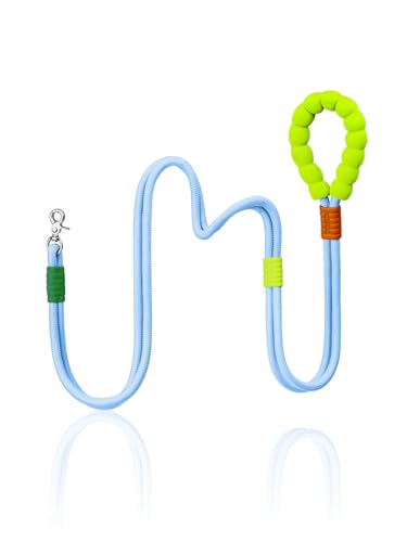 Hands Free Dog Leash, 5-in-1 Adjustable Waist Training Leash for Walking& Hiking – Dual Lead Rope with Padded Handle,MGBR Rotating Metal Clip - color: Classic-Sea Salt Blue-5Ft