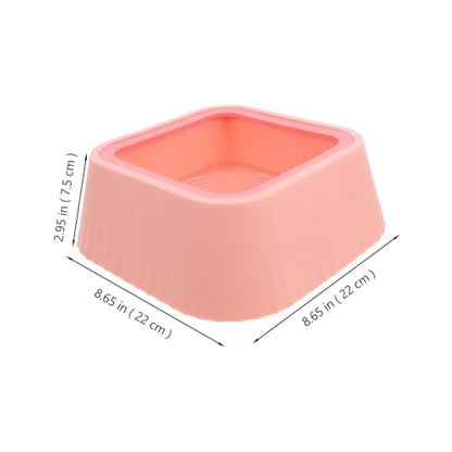 Toddmomy Innovative Cat and Dog Water Bowl No Spill Floating Design Abs Material for Cats Small Dogs Puppies - color: Pink