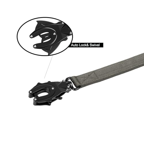 ICEFANG Tactical Dog Leash,K9 Training Walking Bungee Lead with 2 Control Handle,Heavy Duty Quick Release Metal Clasp,for Medium Large Breed (Reflective Green, 6 FT) - color: Reflective Green, size: 6 FT
