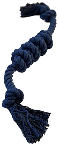 Mary & Kate Pets XL Dog Rope TUG Toy Set - for Aggressive CHEWERS and Big Puppies - Sturdy, Strong and Heavy Duty to Withstand Puppy Biting and Chewing (L, Multi Color)