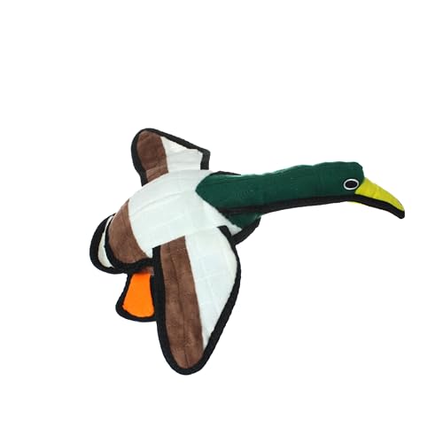 TUFFY World’s Tuffest Soft Dog Toy – Barnyard Series, Duck with Squeakers, Large - color: Duck, size: Large