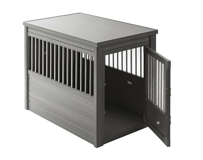 New Age Pet ecoFLEX Pet Crate/End Table, Large, Grey - color: Grey, size: 35.4"L x 24.0"W x 28.0"H