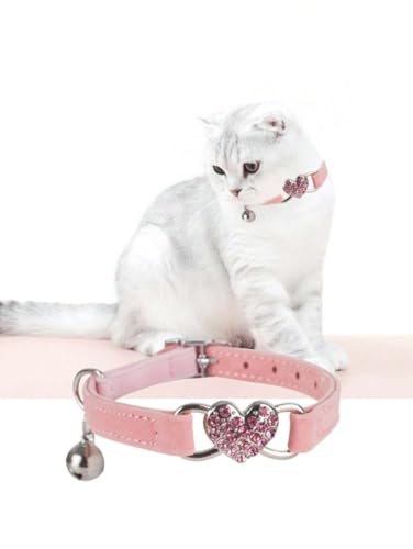 Adjustable Soft Pet Collar with Bell for Small Dogs, Kittens and Adult Cats - A Cozy and Stylish Accessory for Your Furry Friend!