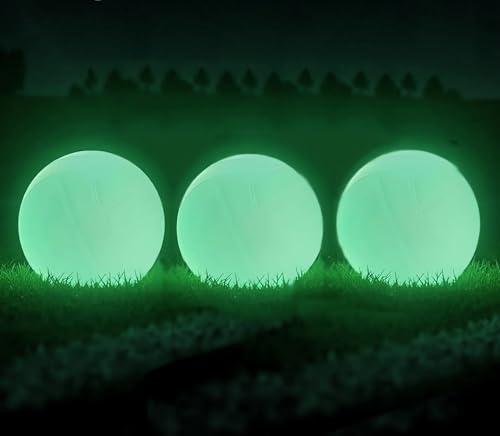 Spike Replacement Balls, Roundnet Game Extra Balls, Glow in The Dark Ball, Lawn Beach Water Pool, Yard Pong Bucket Toss Game Ball - Play at Night, Light Up for 20-30 Minutes - style: 3x Glow Balls with Pump & UV Flashlight
