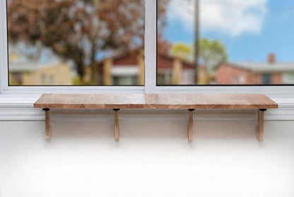 Original SillMate Window Plant Shelf, 31.88"x 13.77" Sill Shelf for Plants - Verify Sizing First - Cat Perch - Renter Friendly No Drilling/Damage - Sill Extender for Plants (81 x 35cm) - size: Large