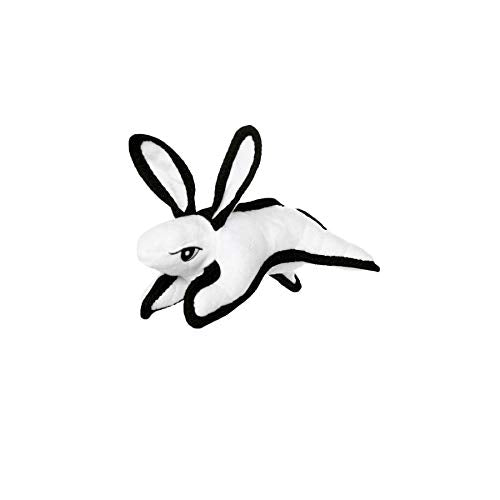 TUFFY World’s Tuffest Soft Dog Toy – Barnyard JR Series, Rabbit White with Squeakers, 2 Pack - color: White Rabbit, size: Jr 2 Pack