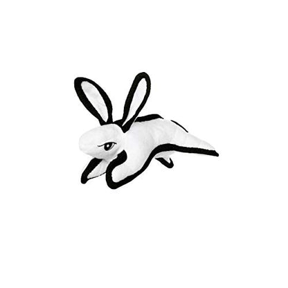 TUFFY World’s Tuffest Soft Dog Toy – Barnyard JR Series, Rabbit White with Squeakers, 2 Pack - color: White Rabbit, size: Jr 2 Pack