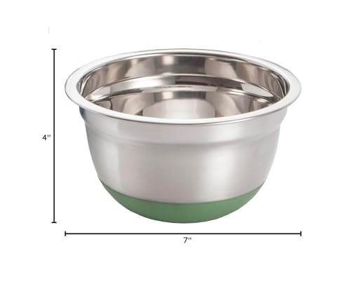 ExcelSteel 1.5-Quart Stainless Steel Non Skid Base Mixing Bowl - size: 1.5-Quart