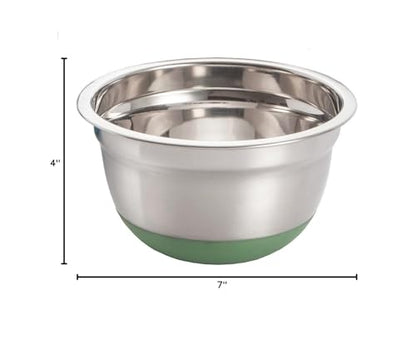 ExcelSteel 1.5-Quart Stainless Steel Non Skid Base Mixing Bowl - size: 1.5-Quart