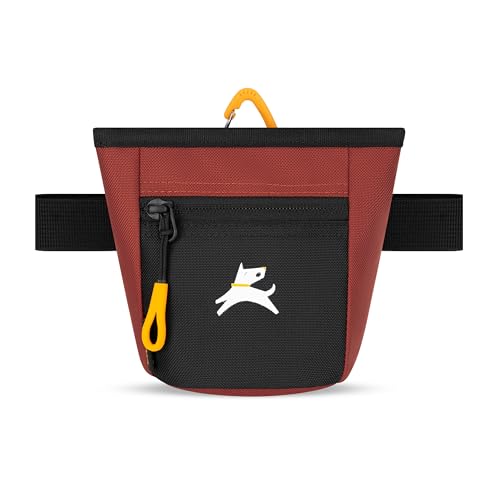 OllyDog Goodie Treat Bag, Dog Treat Pouch, Waist Belt Clip for Hands-Free Training, Magnetic Closure, Dog Training and Behavior Aids, Three Ways to Wear (Cider) - color: Cider