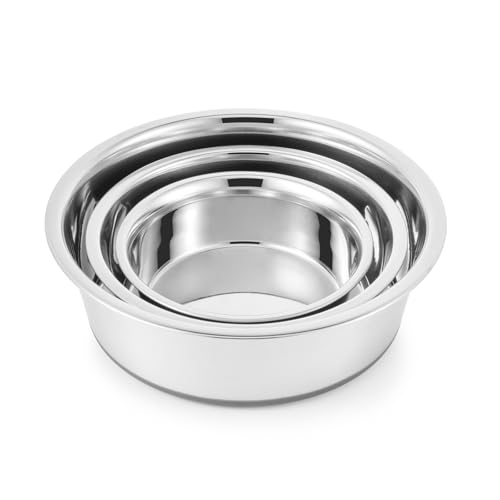 Stainless Steel Dog Bowls 2 Pack – 7.8 Cup Large Capacity Food & Water Bowls for Large Dogs, Non-Skid Rubber Base, Rust Resistant, Dishwasher Safe - size: 7.8 Cup