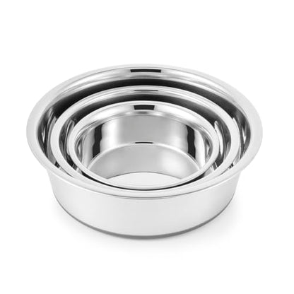 Stainless Steel Dog Bowls 2 Pack – 7.8 Cup Large Capacity Food & Water Bowls for Large Dogs, Non-Skid Rubber Base, Rust Resistant, Dishwasher Safe - size: 7.8 Cup