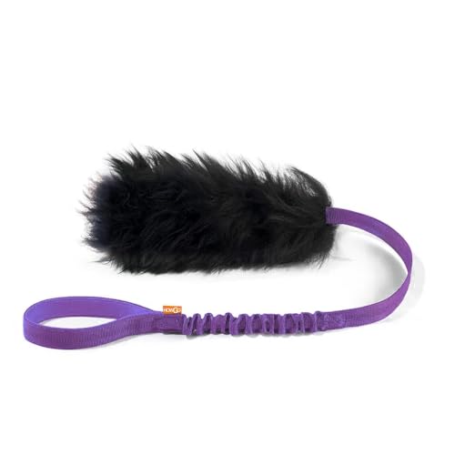 Dog Rope Toy,Dog Bungee Chaser Toy 100% Sheepskin,Sheep Smell Tug Toy for All Breeds (Purple, Long Without Ball) - color: Purple, size: Long Without Ball