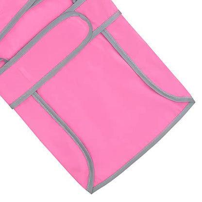HDE Dog Raincoat with Clear Hood Rain Jacket Poncho for Small Medium Large Dogs Pink - L - color: Pink, size: Large