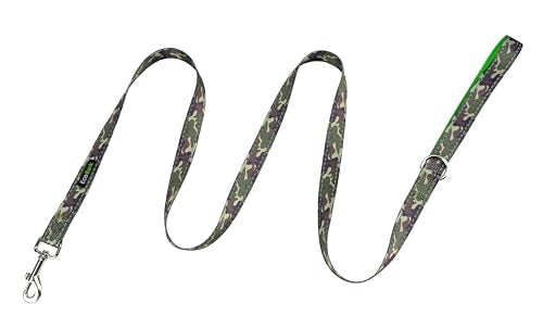 EcoBark Teacup Dog Leash - Soft & Reflective Toy Breed Leashes with Padded Handle - Strong & Durable - Training and Pulling for Tiny & Small Dogs (Camo) - color: Camo, size: 6 ft x 5/8 in - Thinnest Width