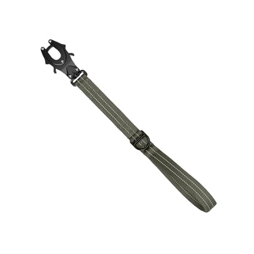 ICEFANG Short Dog Leash 25Inch Reflective Nylon Traffic Leash with Padded Handle,Heavy Duty Auto Lock Swivel Clip for Medium Large Dogs No Pull Training Walking (Green, 25 Inch) - color: Green, size: 25 Inch