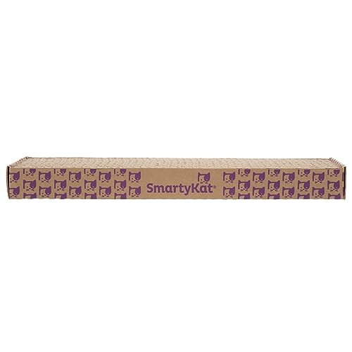 SmartyKat Super Scratcher Corrugated Cat Scratcher and Scratch Pad for Cats, Catnip Infused with Catnip, Scratchers for Indoor Cats and Kittens, Cardboard Scratching Post - size: One Size, style: Rectangle Scratcher