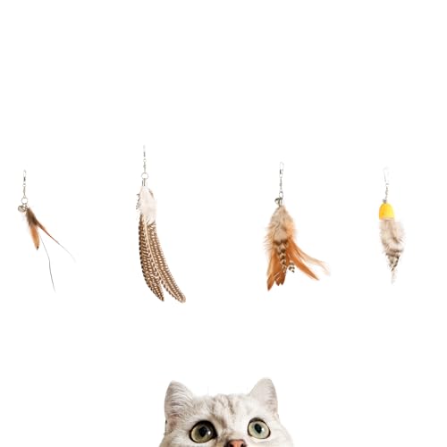 FlutterFlick Refill Pack – Phasianus, Gallus, Butterfly & Chloris Sinica Attachments for Interactive Cat Wand Toys - color: FlutterFlick Refills
