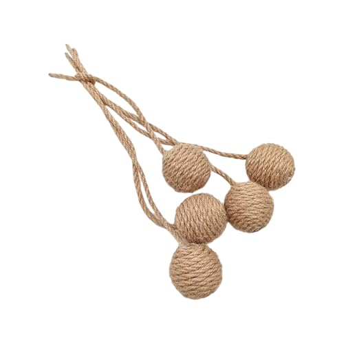 1.7in Cat Toy Ball Sisal Rope Wrapping Cat Rope Ball,2pcs