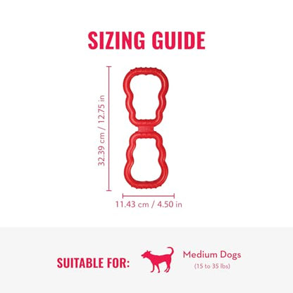 KONG Tug Toy - Dog Supplies for Tug of War - Natural Rubber Dog Toy for Outdoor & Indoor Playtime - for Medium/Large Dogs